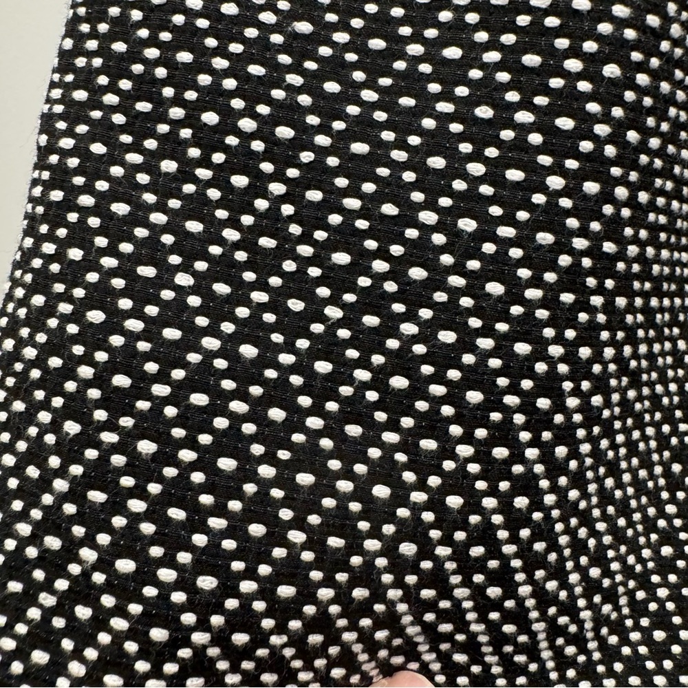 J. Crew Black & White Mini Skirt Women’s Sz 4 Cotton Blend Winter Office Preppy - Picture 5 of 9